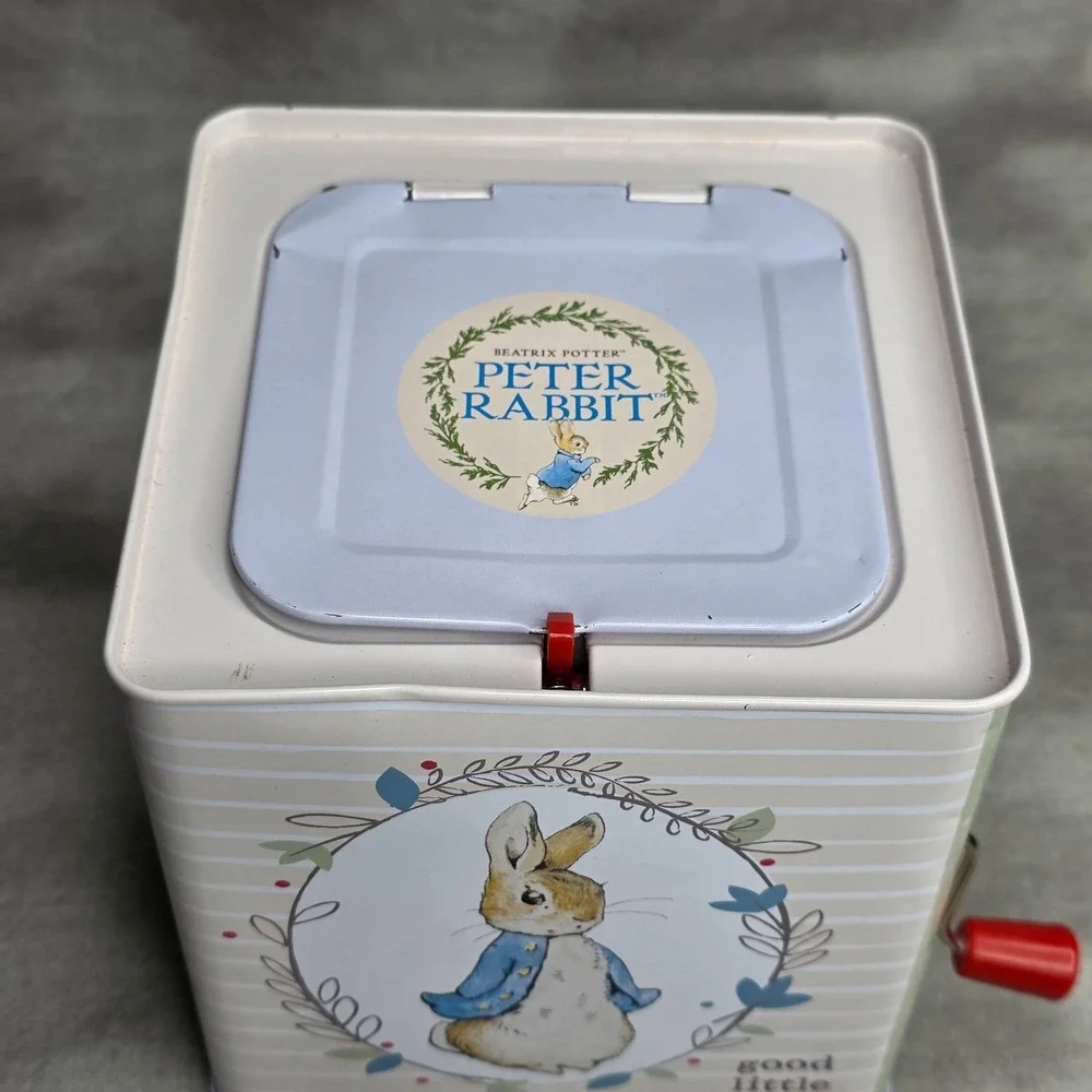Peter‎ Rabbit Jack In The Box Beatrix Potter Music Metal w/Pop-Up Plush Bunny